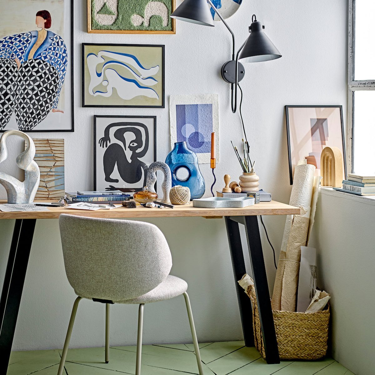 Bloomingville Cozy Oak Desk 82041667 lifestyle 2