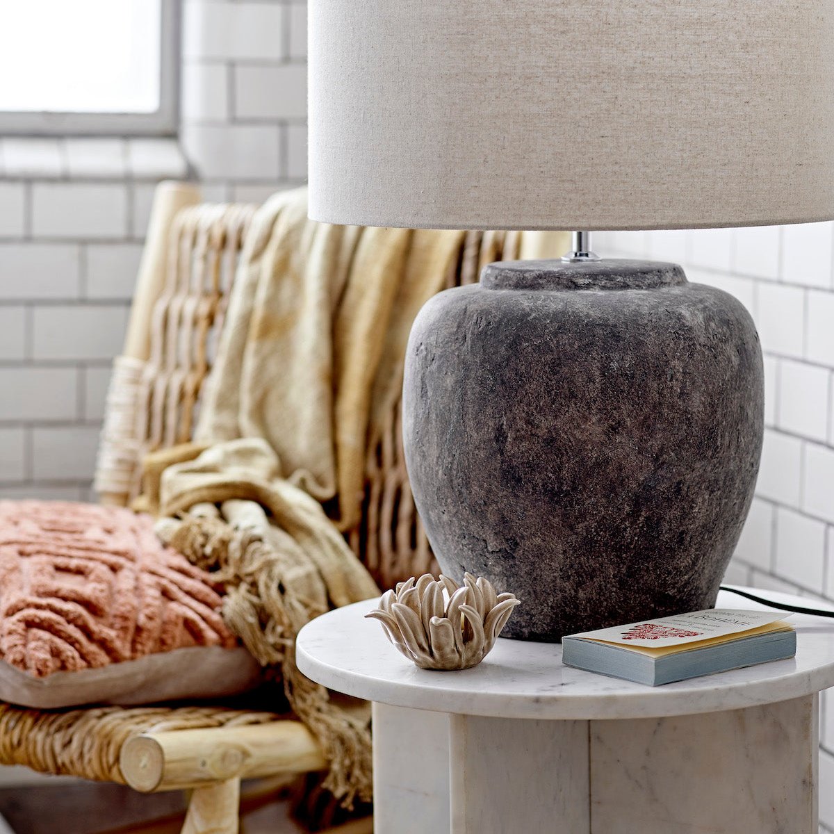  Bloomingville Jasmia White Marble Side Table 82057280 Lifestyle