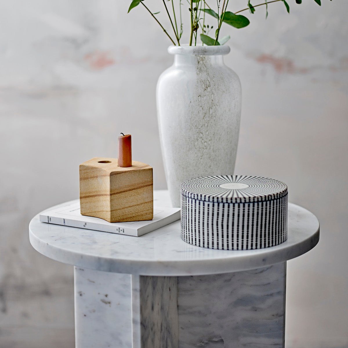  Bloomingville Jasmia White Marble Side Table 82057280 Lifestyle 2