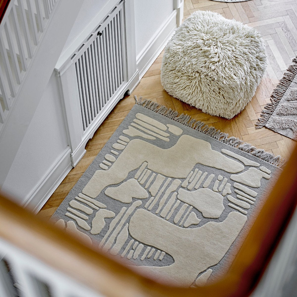 Bloomingville Napoli Grey Wool Rug 82062408 lifestyle