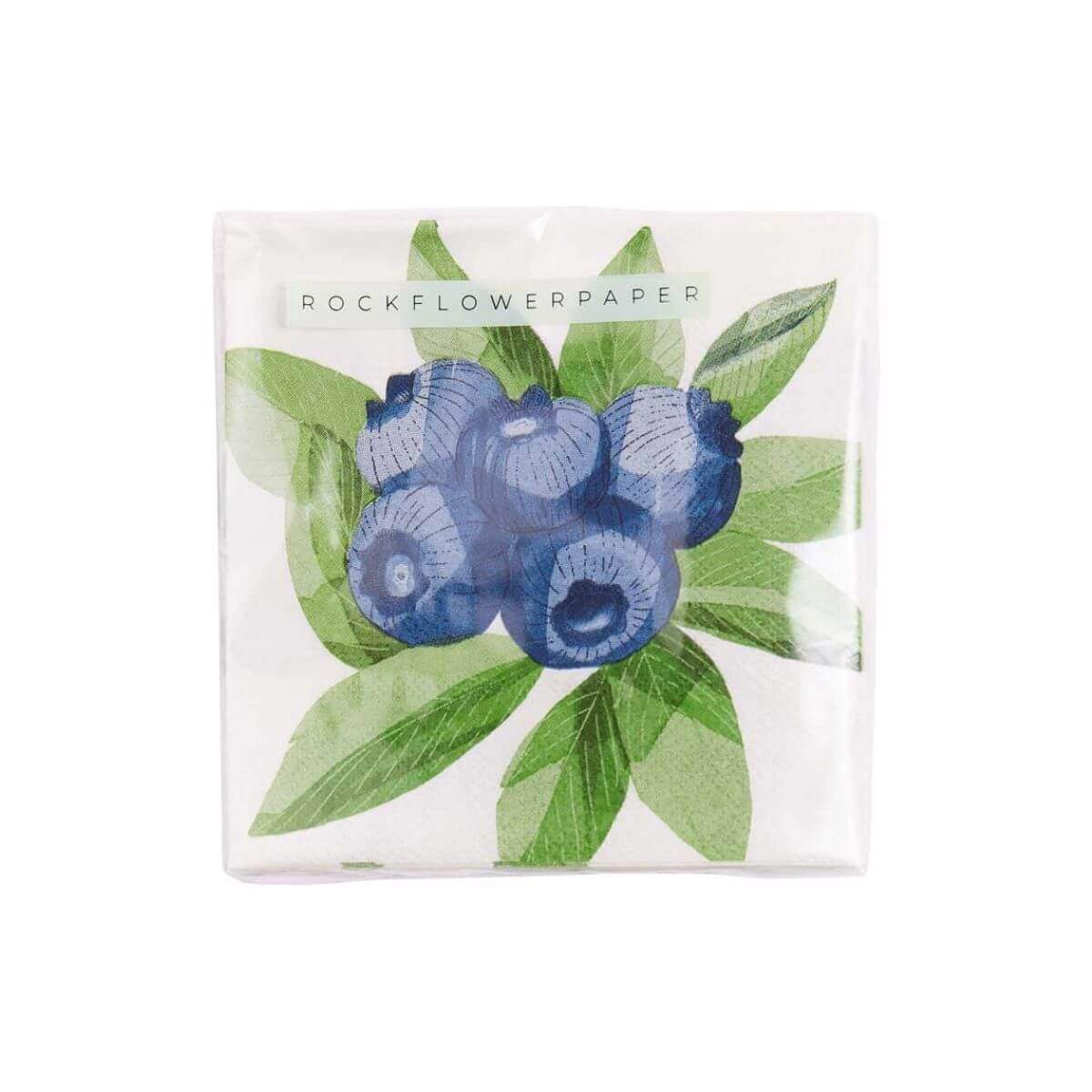 New England Trading Co. Blueberry Bunch Paper Cocktail Napkins (Pack of 20)