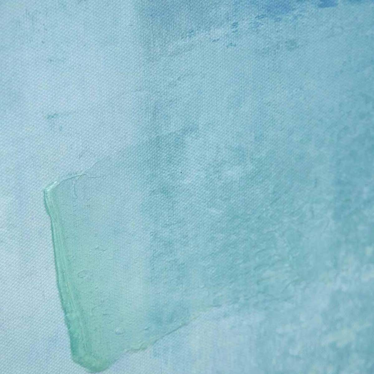 Pacific Lifestyle Blues Abstract Canvas with White Frame