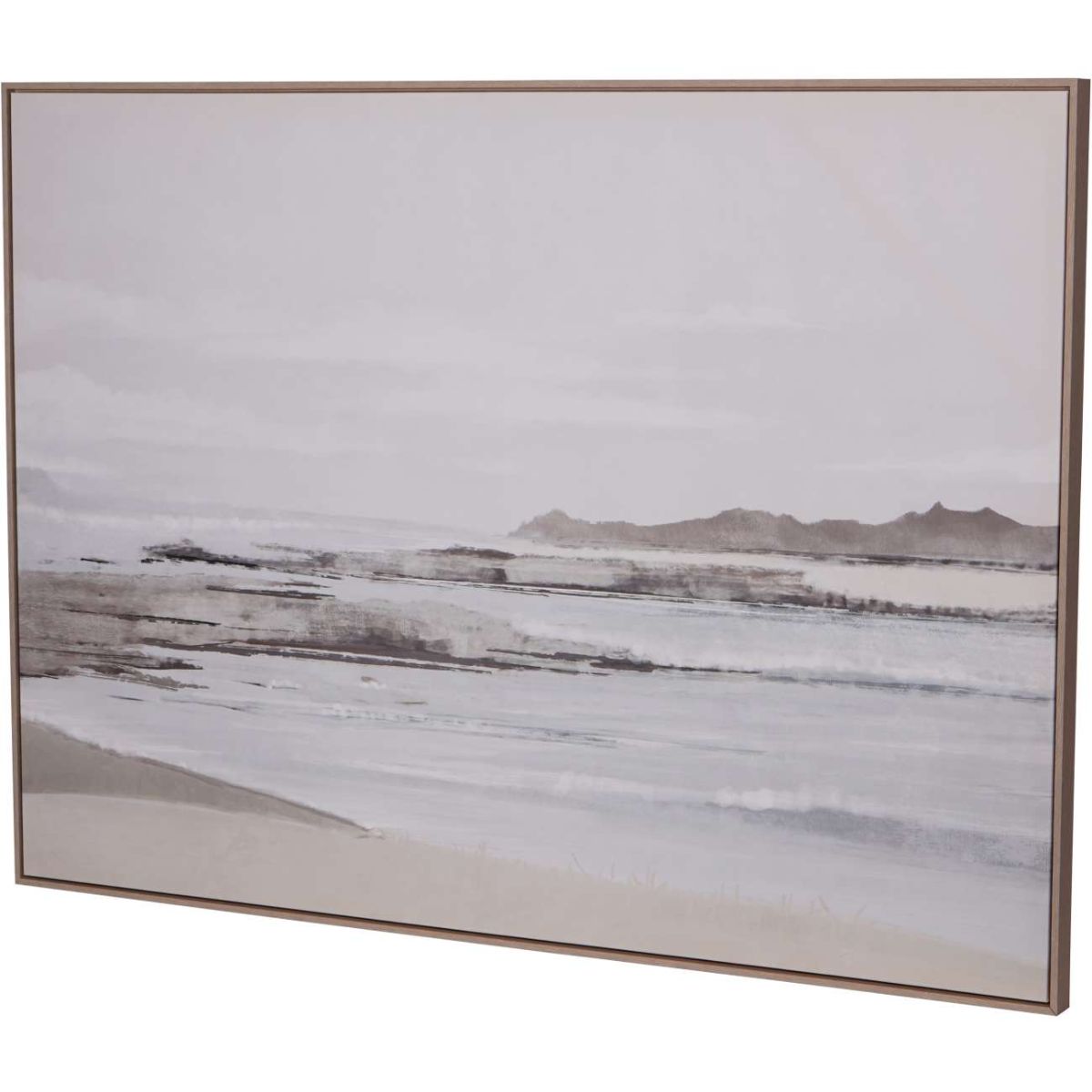 Libra Interiors Blurred Seascape Framed Canvas Wall Art 140x100cm