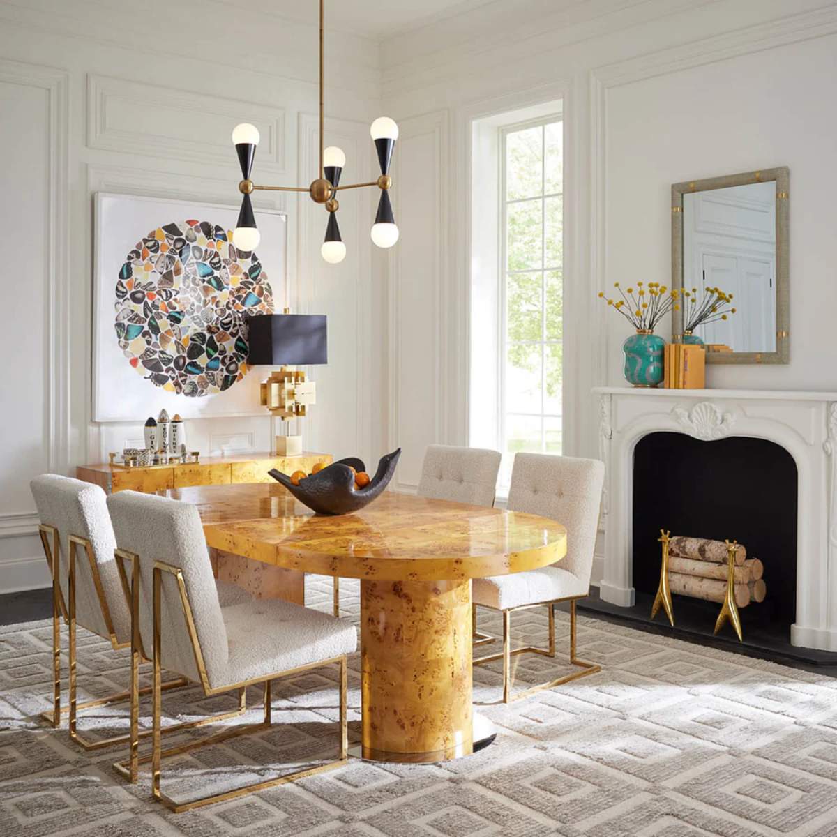 Jonathan Adler Bond Round Extension Dining Table