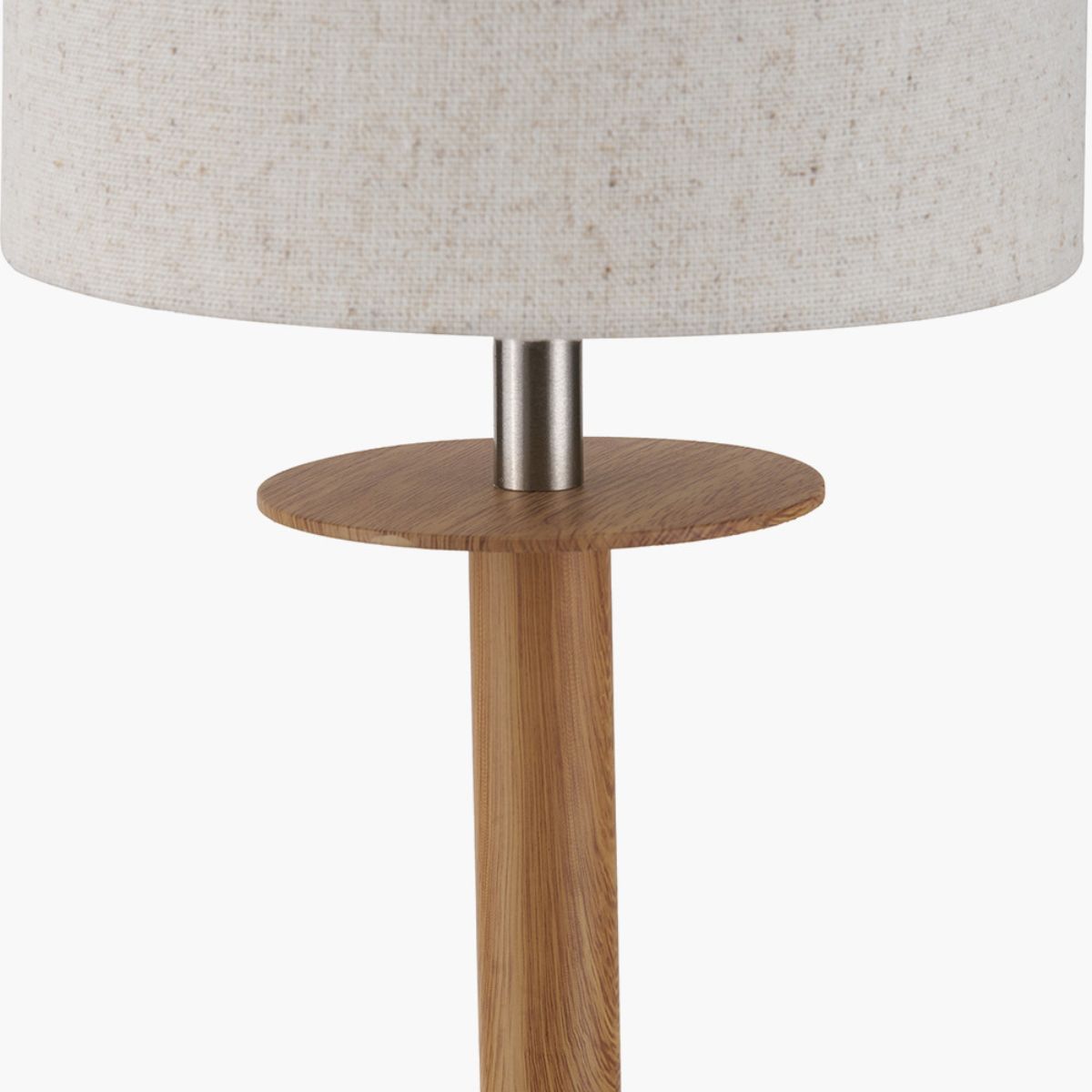 Pacific Lifestyle Bonham Natural Wood Veneer and Silver Metal Table Lamp