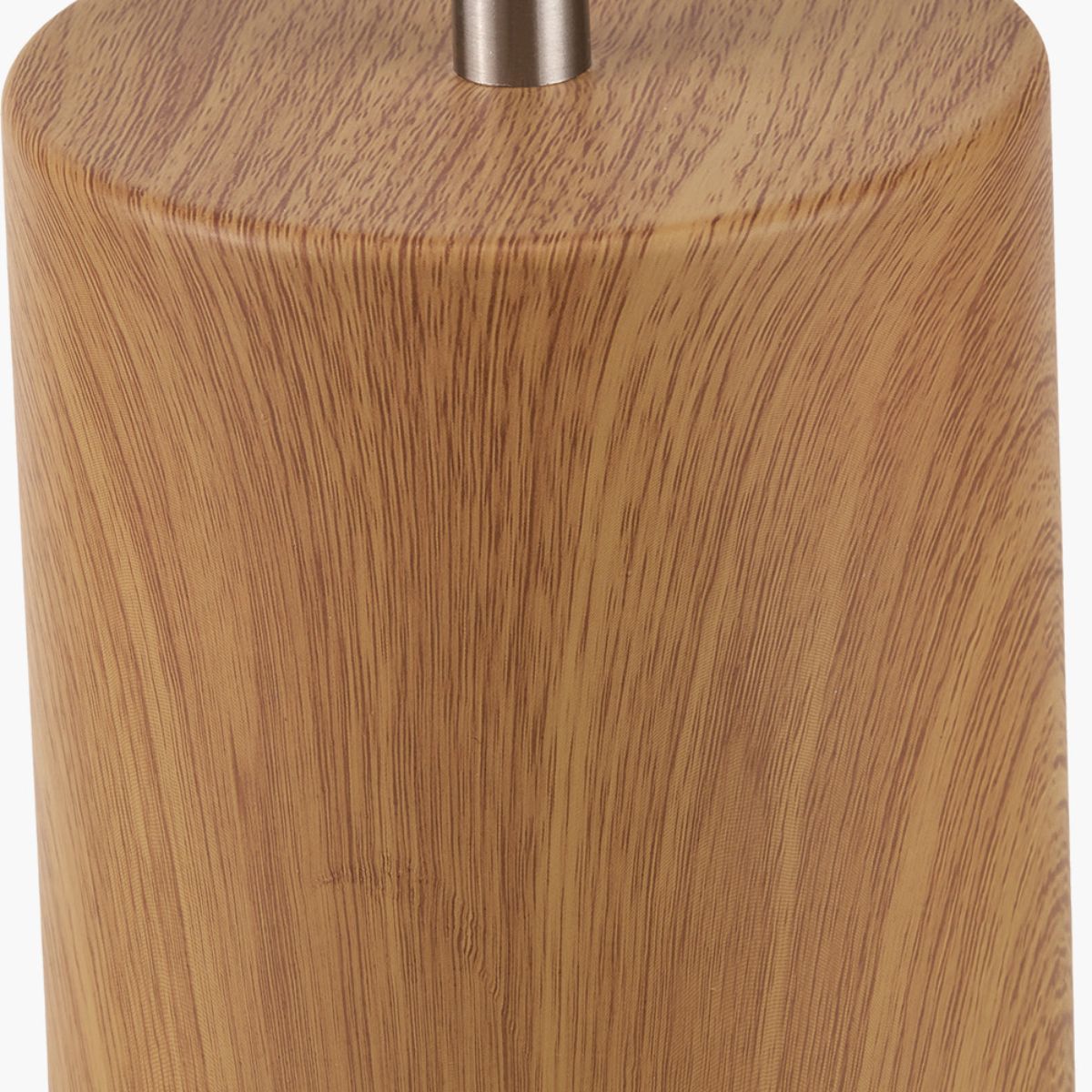 Pacific Lifestyle Bonham Natural Wood Veneer and Silver Metal Table Lamp