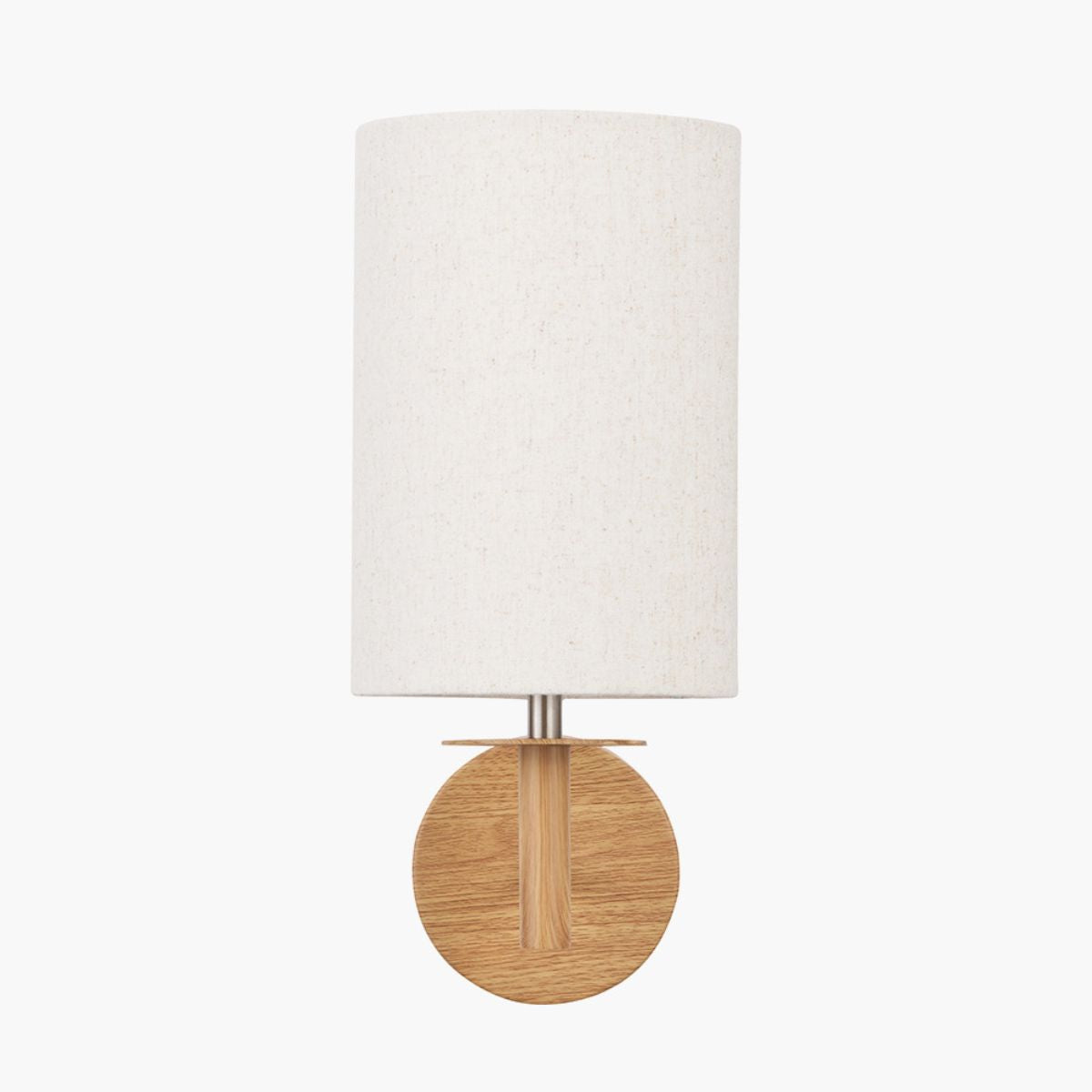 Pacific Lifestyle Bonham Natural Wood Veneer and Silver Metal Wall Light