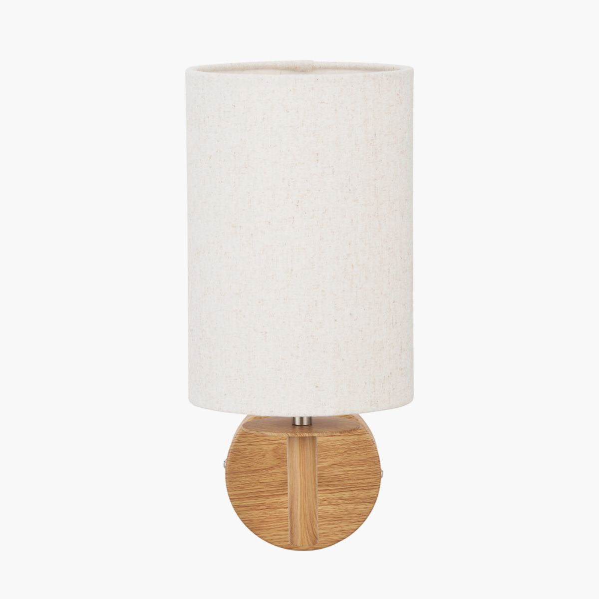 Pacific Lifestyle Bonham Natural Wood Veneer and Silver Metal Wall Light