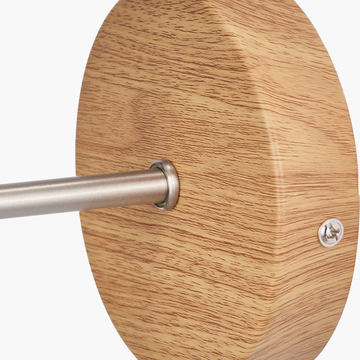 Pacific Lifestyle Bonham Natural Wood Veneer and Silver Metal Wall Light