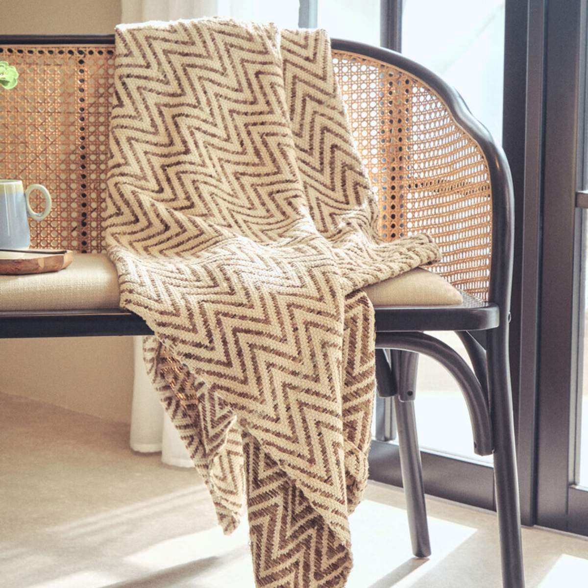 Beaumonde Home Bosie Chevron Woven Throw