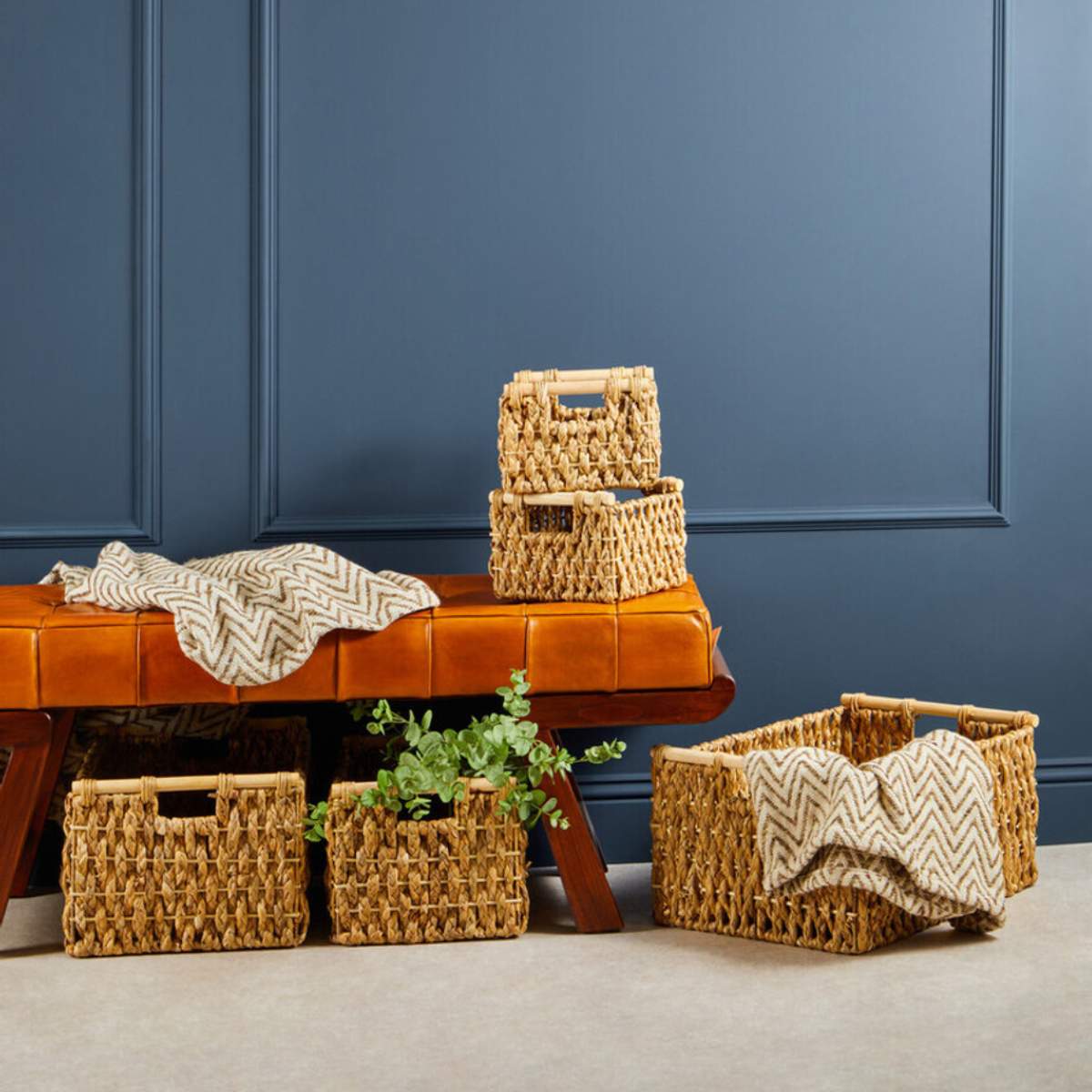 Beaumonde Home Bosie Chevron Woven Throw
