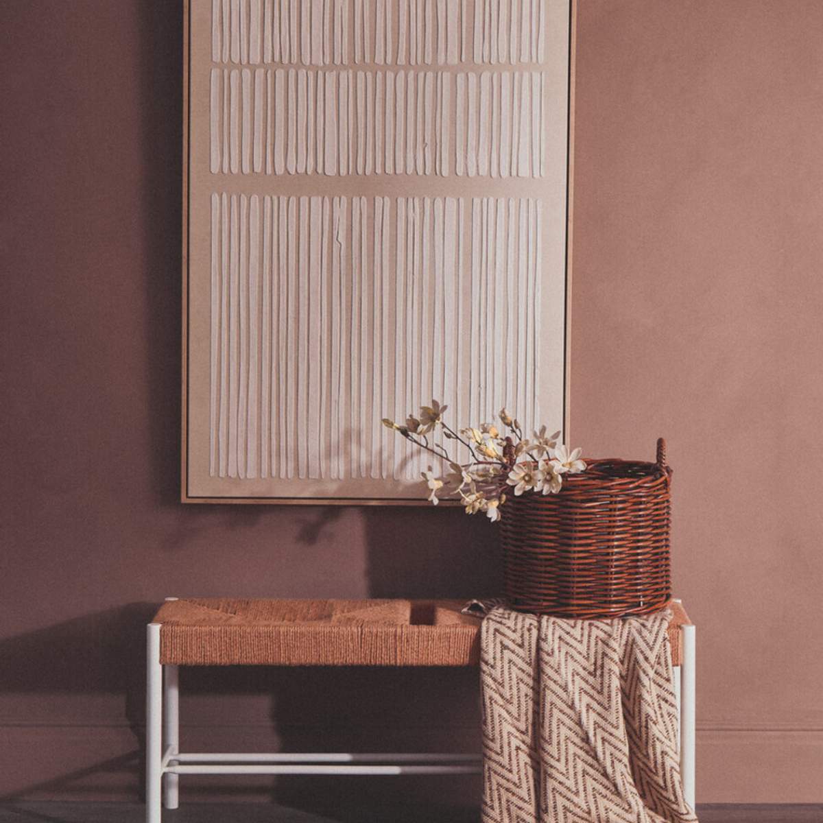 Beaumonde Home Bosie Chevron Woven Throw