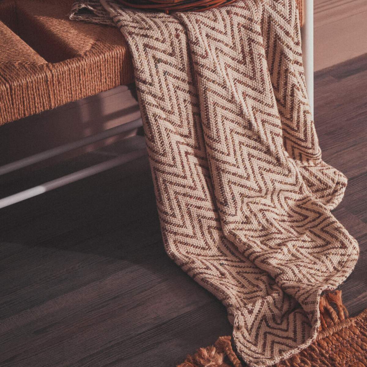 Beaumonde Home Bosie Chevron Woven Throw