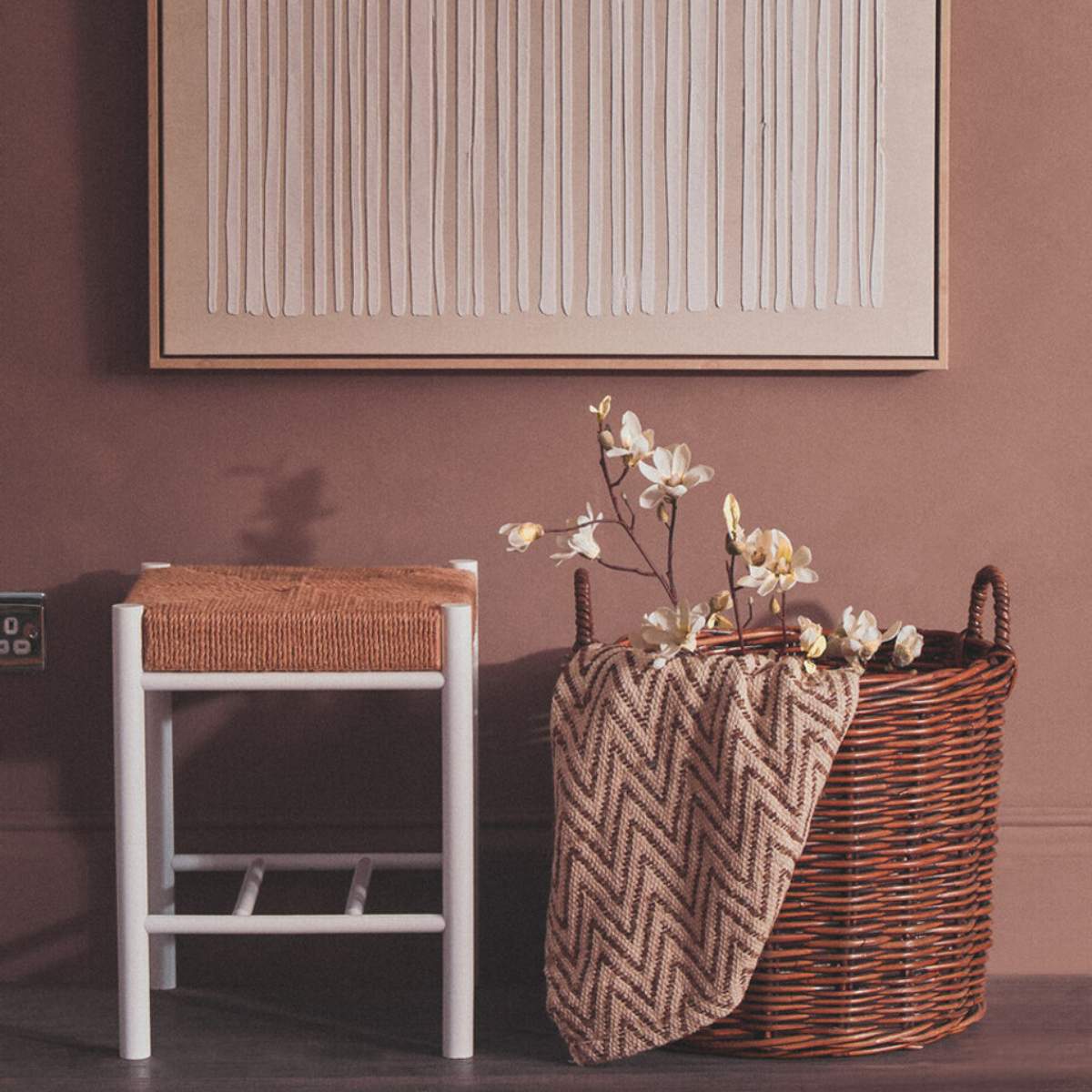 Beaumonde Home Bosie Chevron Woven Throw