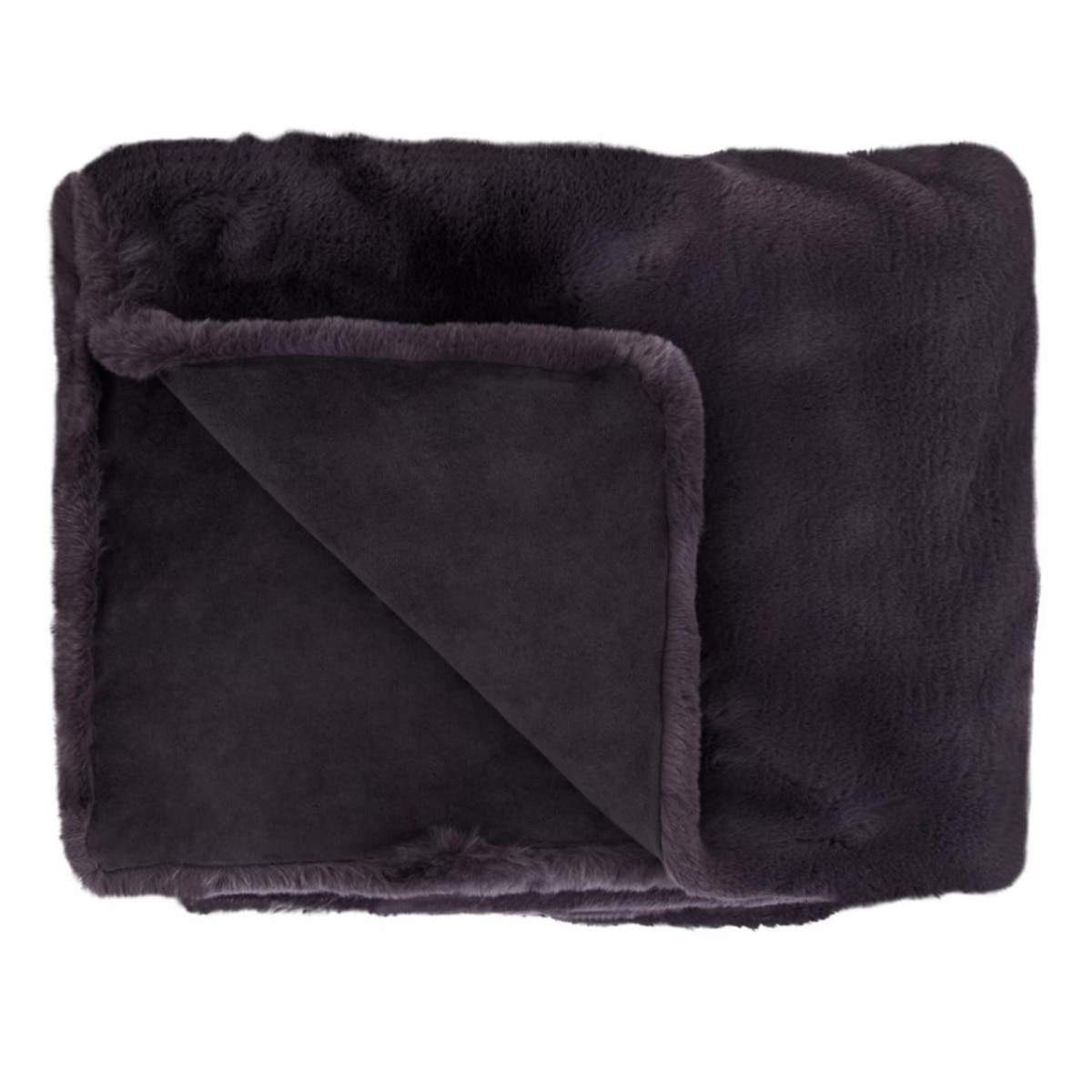 Beaumonde Home Bosie Lamina Grey Fur Throw