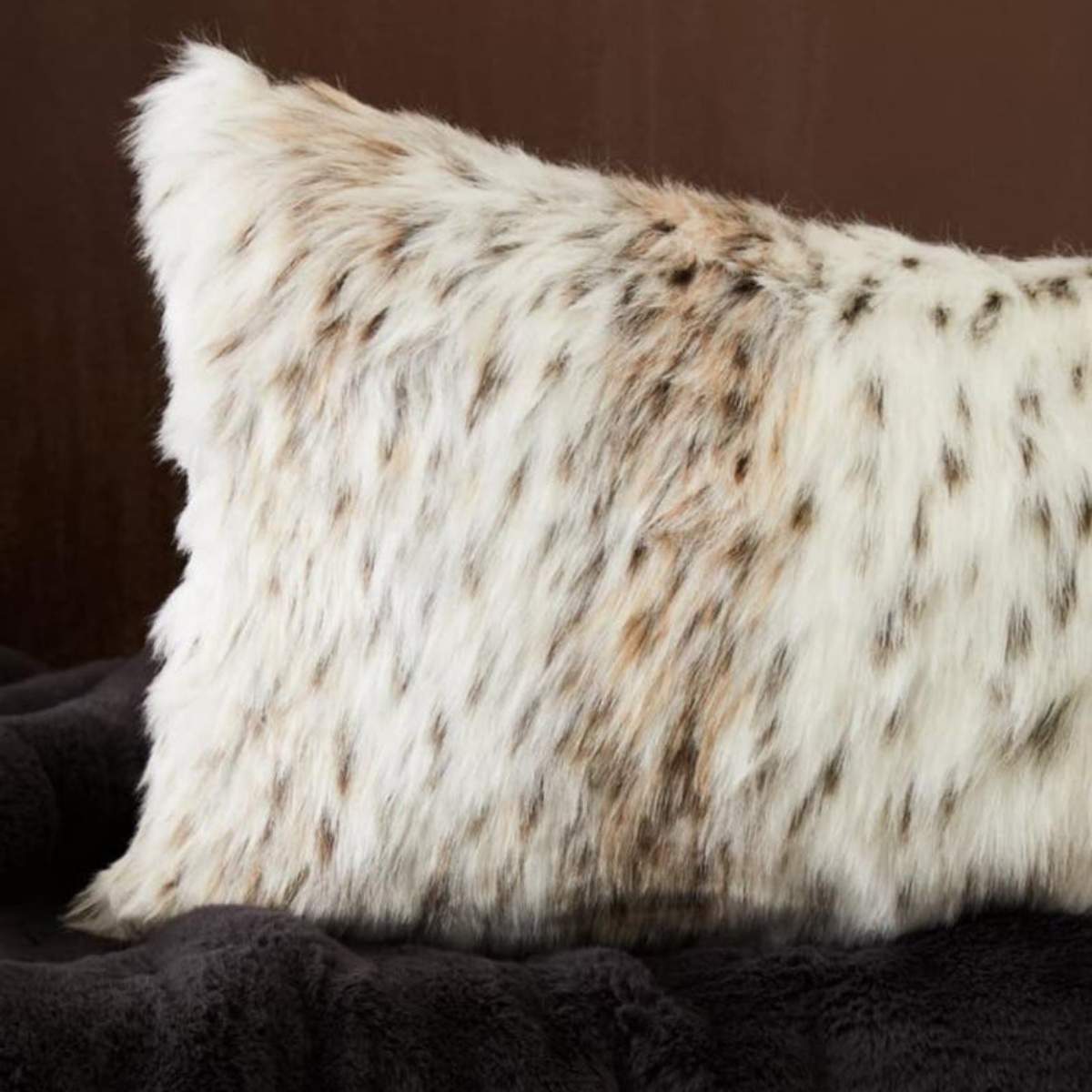 Beaumonde Home Bosie Lamina Grey Fur Throw