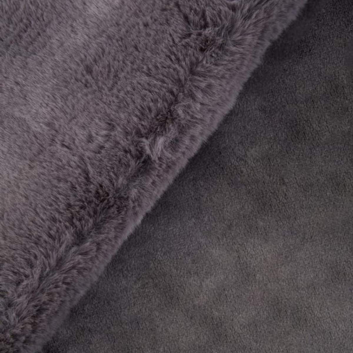 Beaumonde Home Bosie Lamina Grey Fur Throw