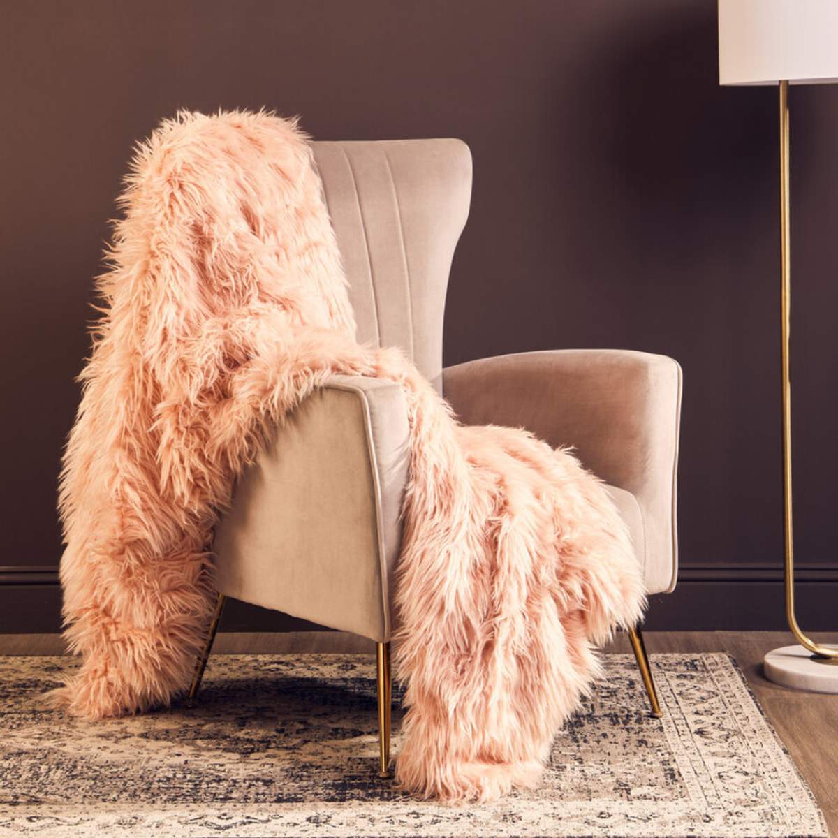 Beaumonde Home Bosie Lamina Pink Throw