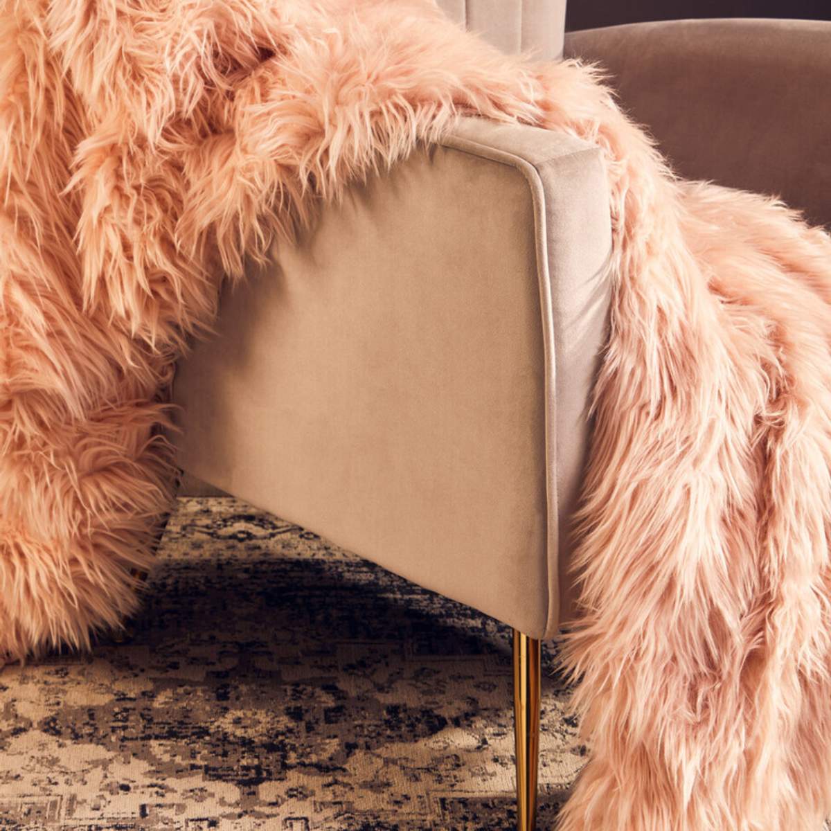 Beaumonde Home Bosie Lamina Pink Throw
