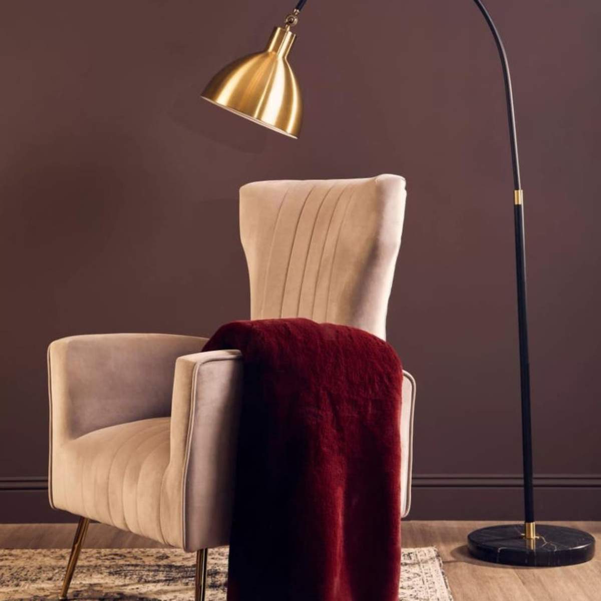 Beaumonde Home Bosie Lamina Red Wine Throw