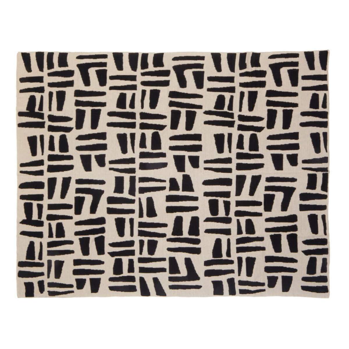 Beaumonde Home Bosie Ozella Natural And Black Throw