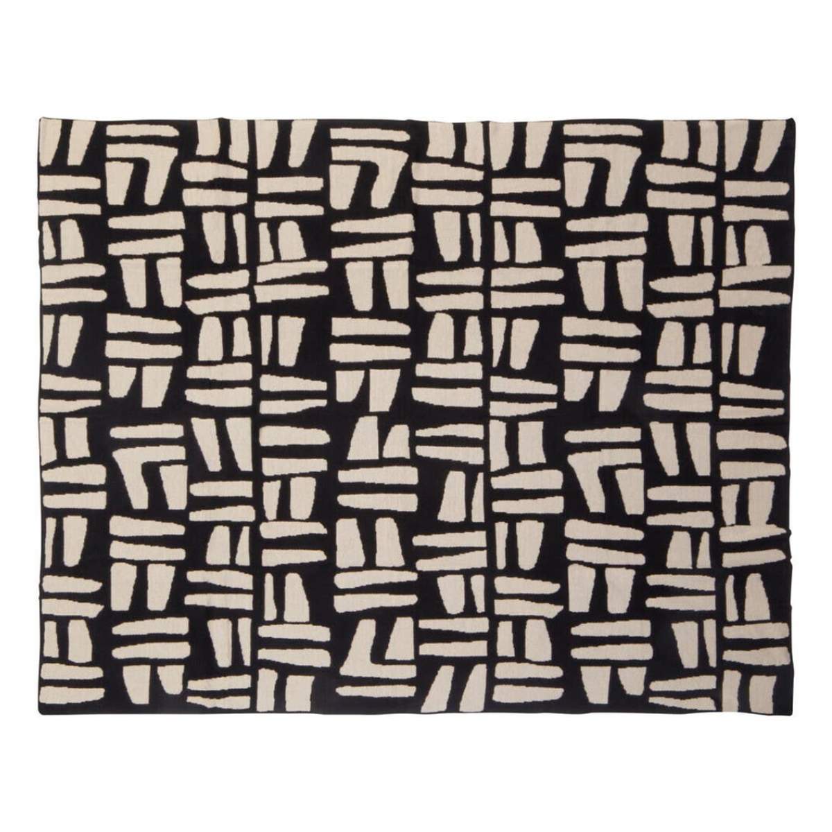Beaumonde Home Bosie Ozella Natural And Black Throw