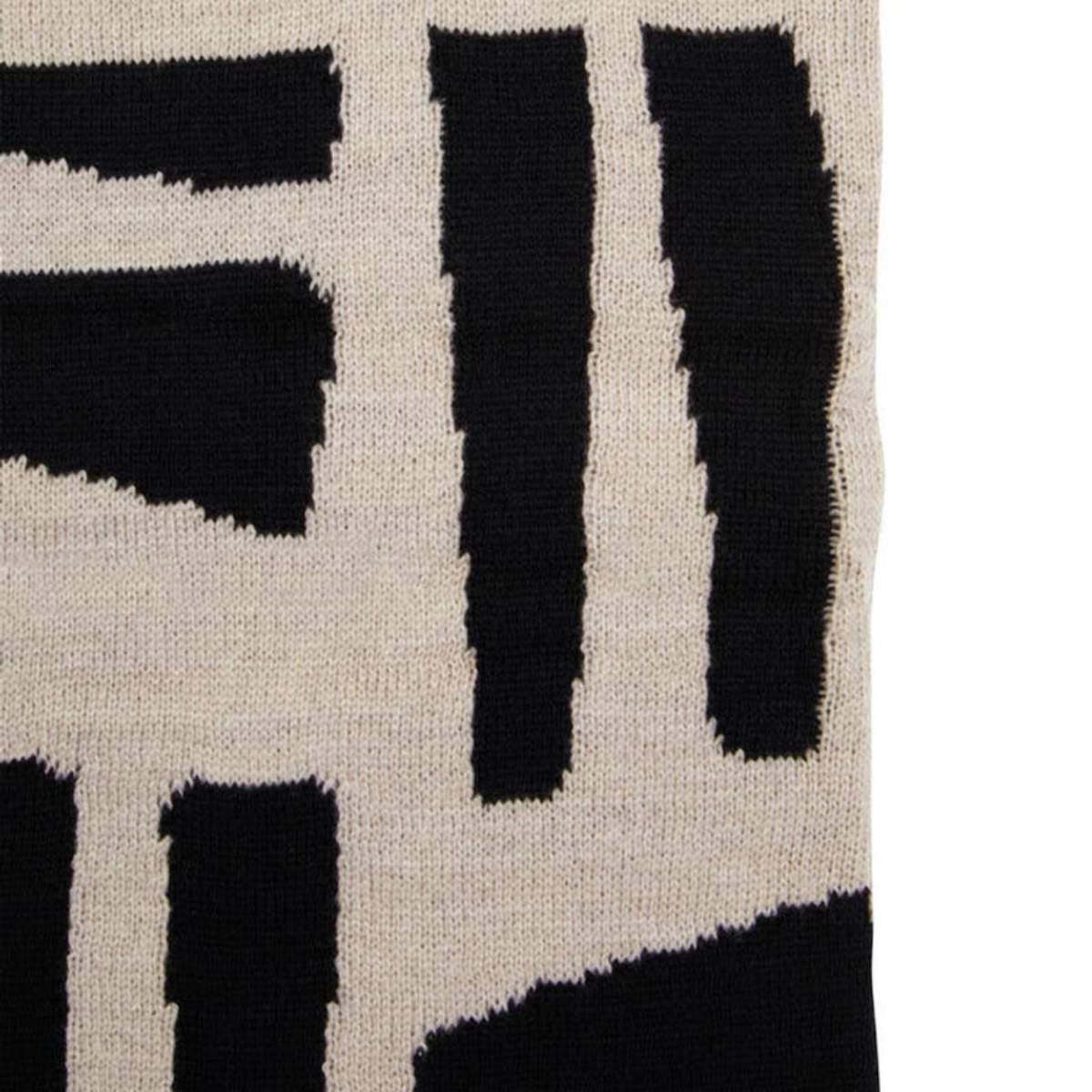 Beaumonde Home Bosie Ozella Natural And Black Throw