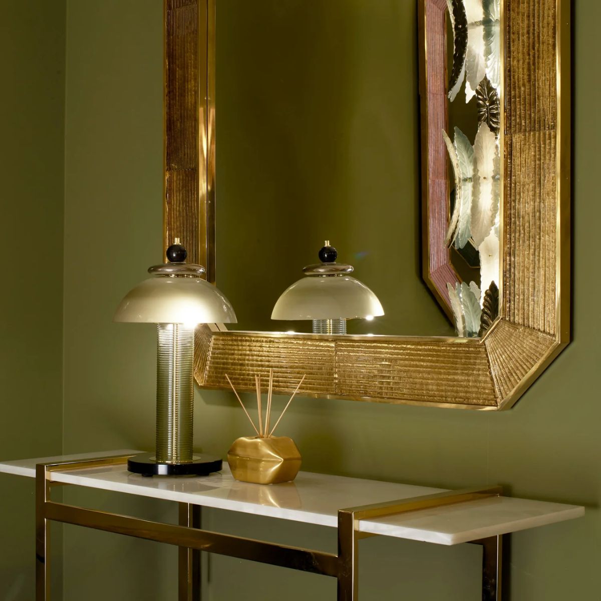 Villari Boston Mirror - Gold