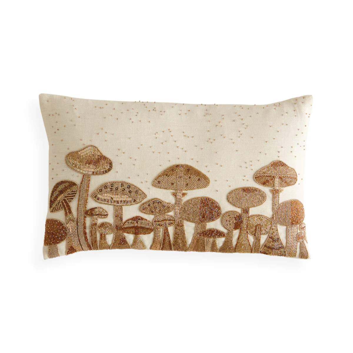 Jonathan Adler Botanist Mushroom Field Beaded Pillow