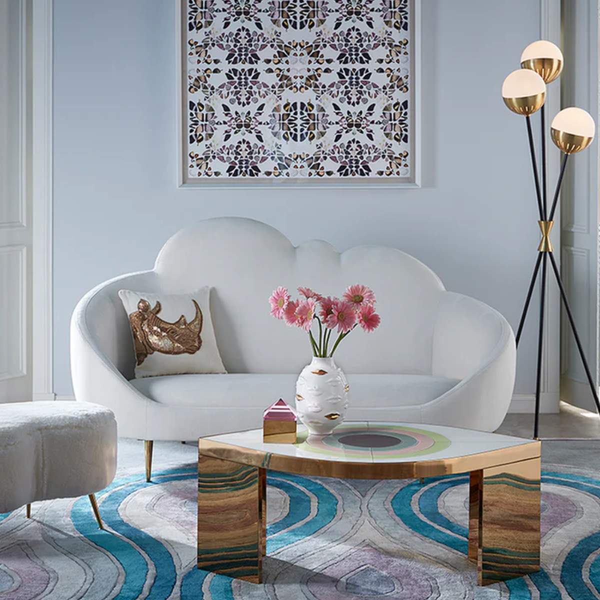 Jonathan Adler Botanist Rhino Cushion