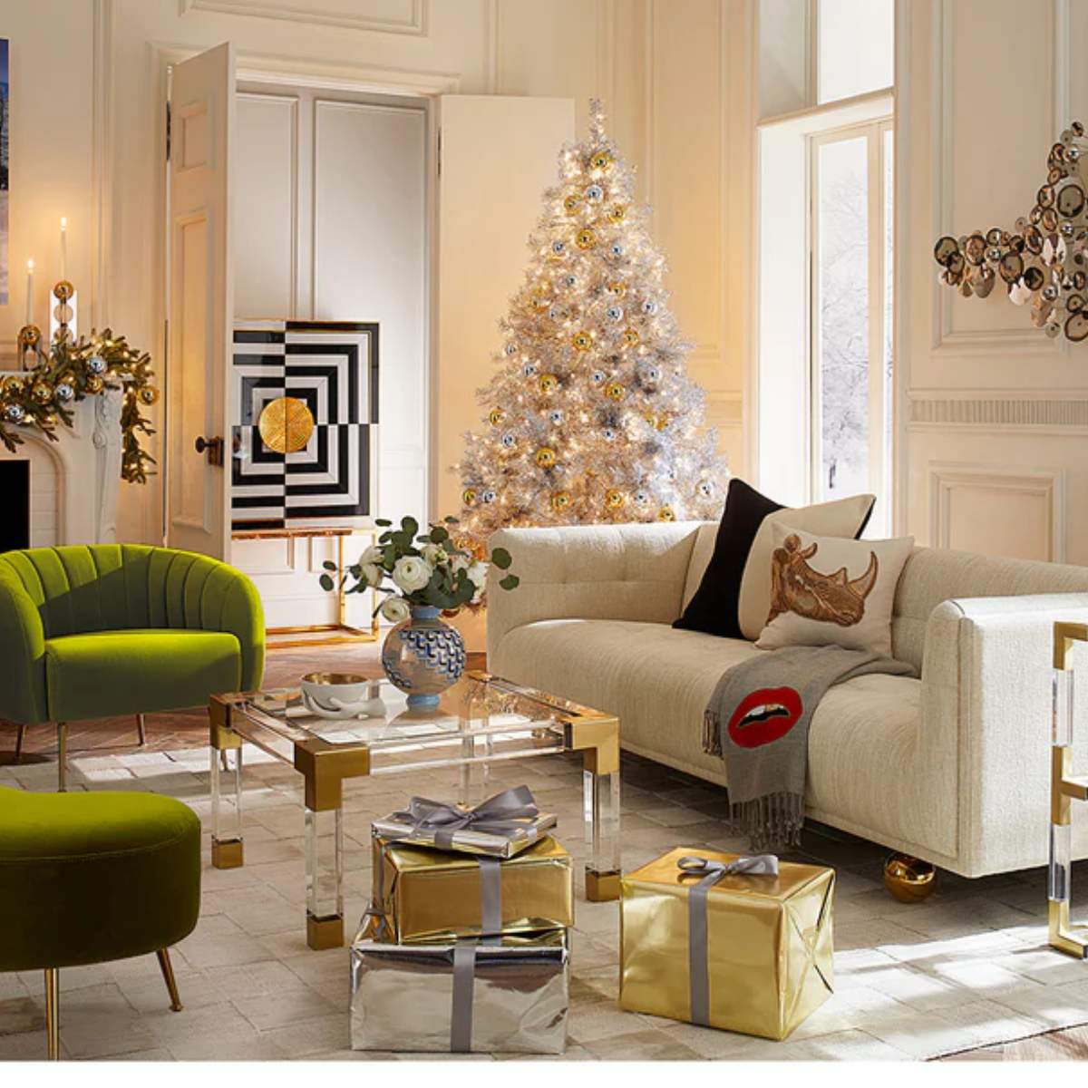 Jonathan Adler Botanist Rhino Cushion