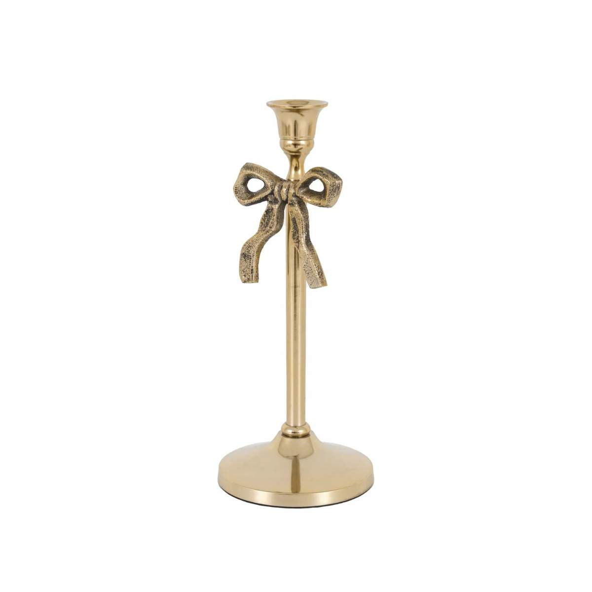 Gallery Direct Bow Dinner Candle Holder Gold