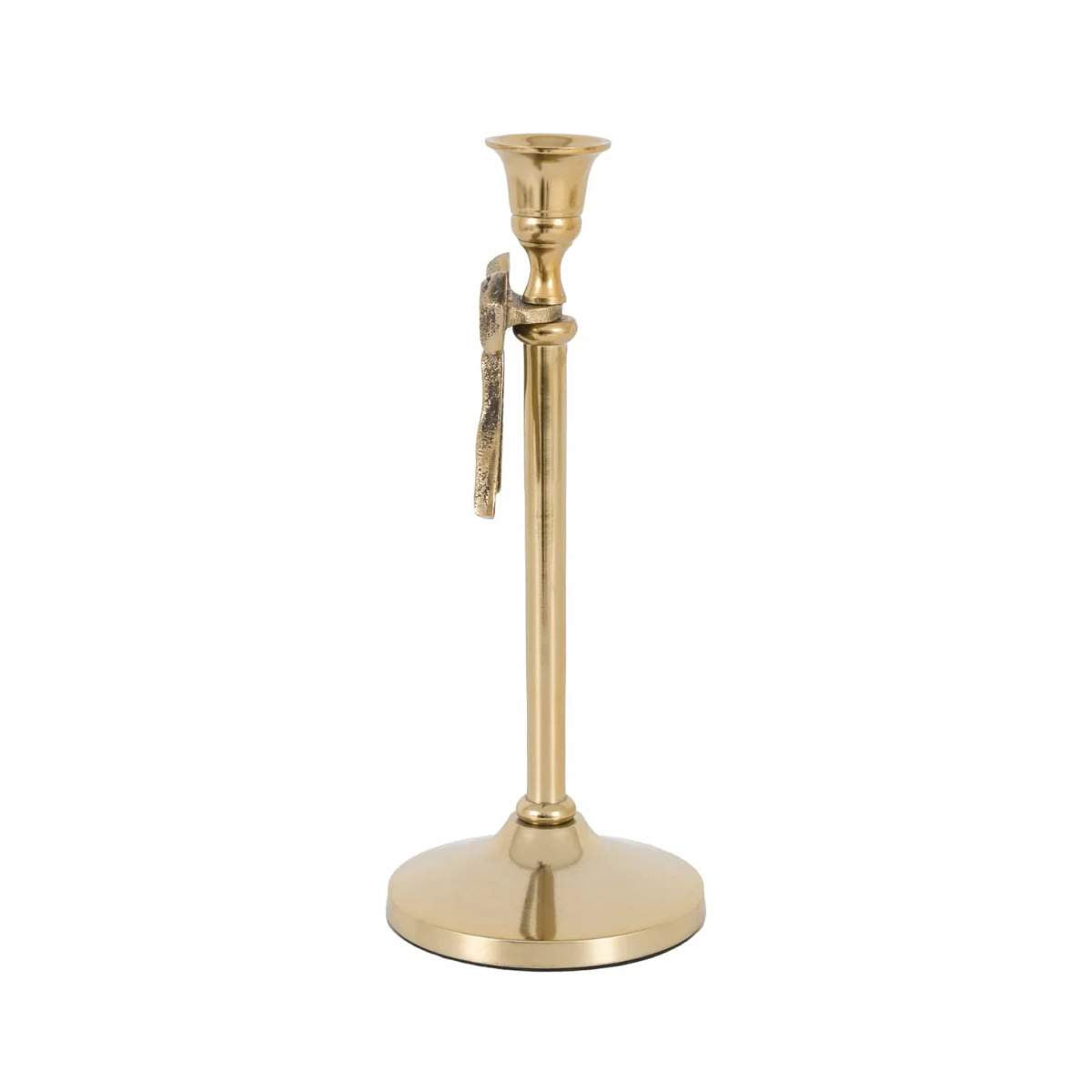 Gallery Direct Bow Dinner Candle Holder Gold