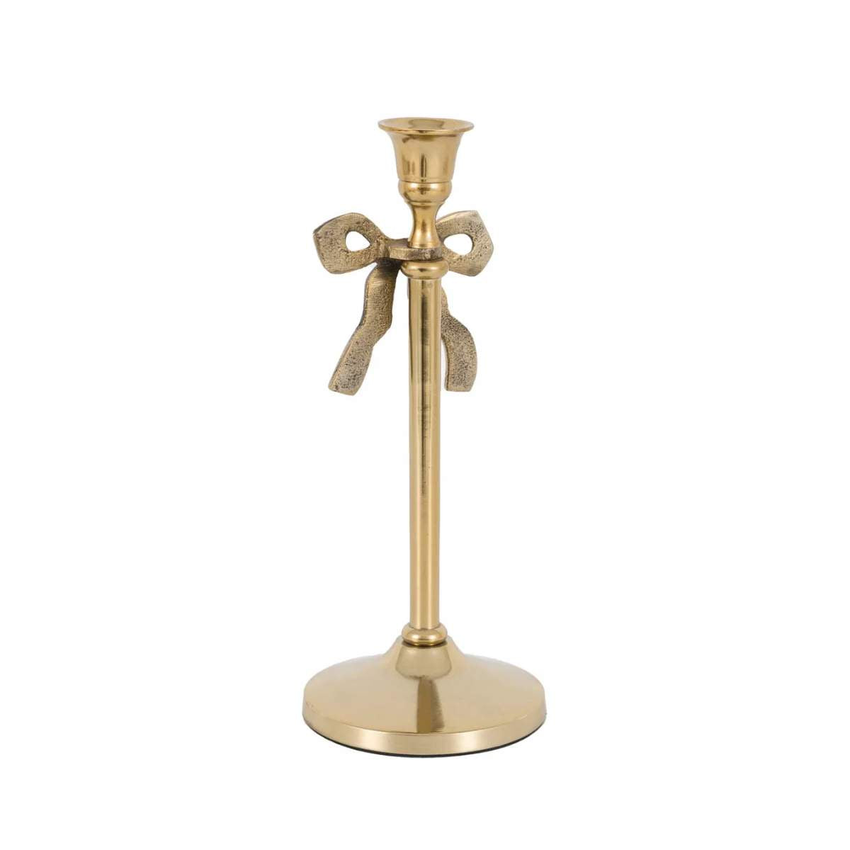 Gallery Direct Bow Dinner Candle Holder Gold
