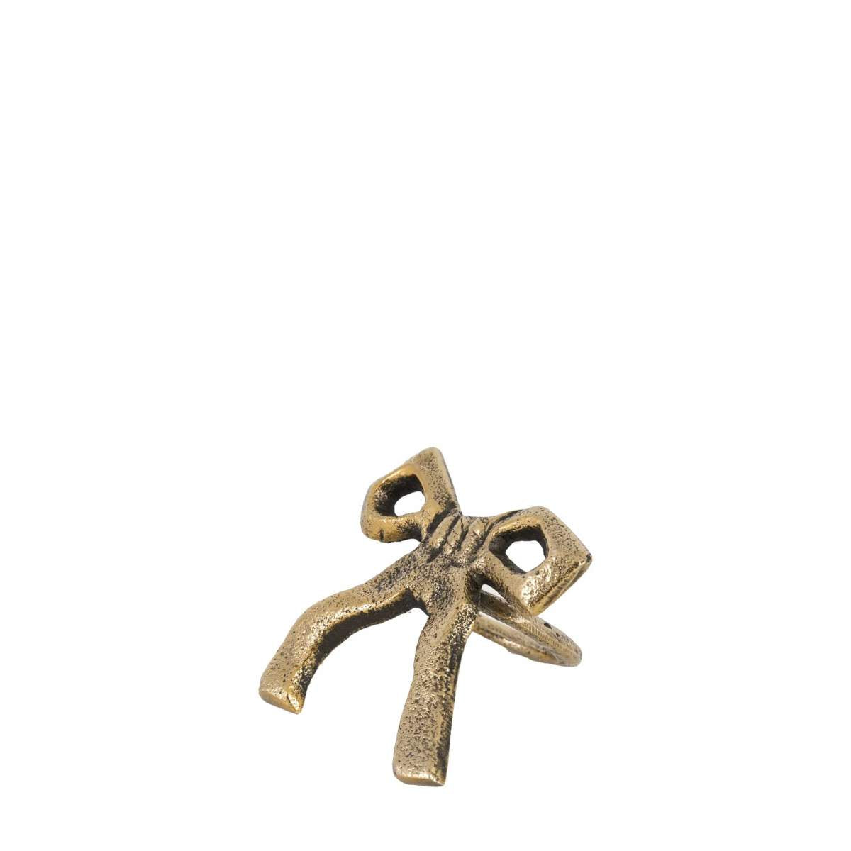 Gallery Direct Bow Napkin Ring Antique Gold 4pk