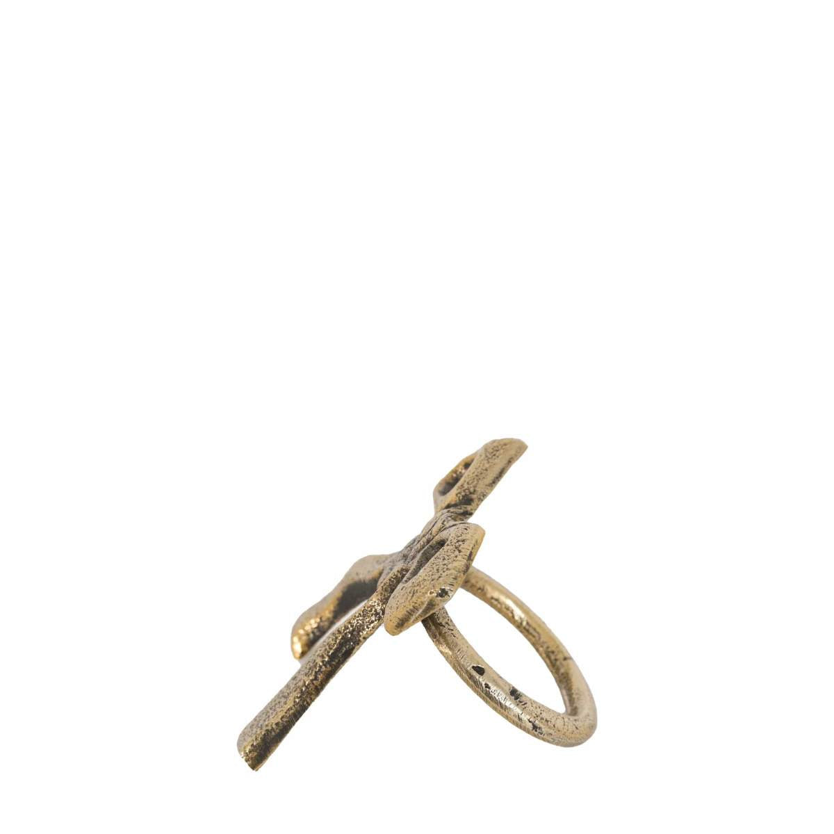 Gallery Direct Bow Napkin Ring Antique Gold 4pk