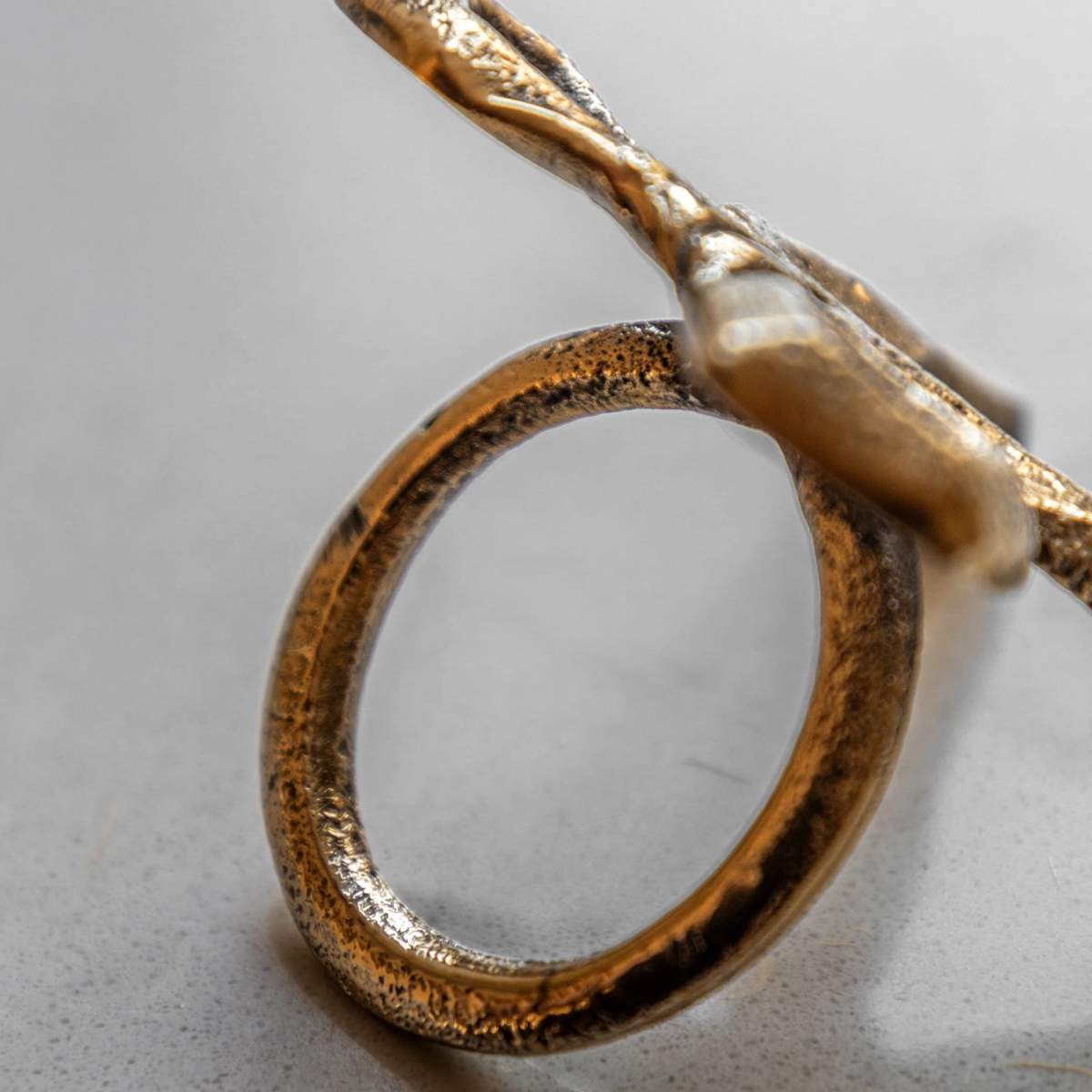 Gallery Direct Bow Napkin Ring Antique Gold 4pk