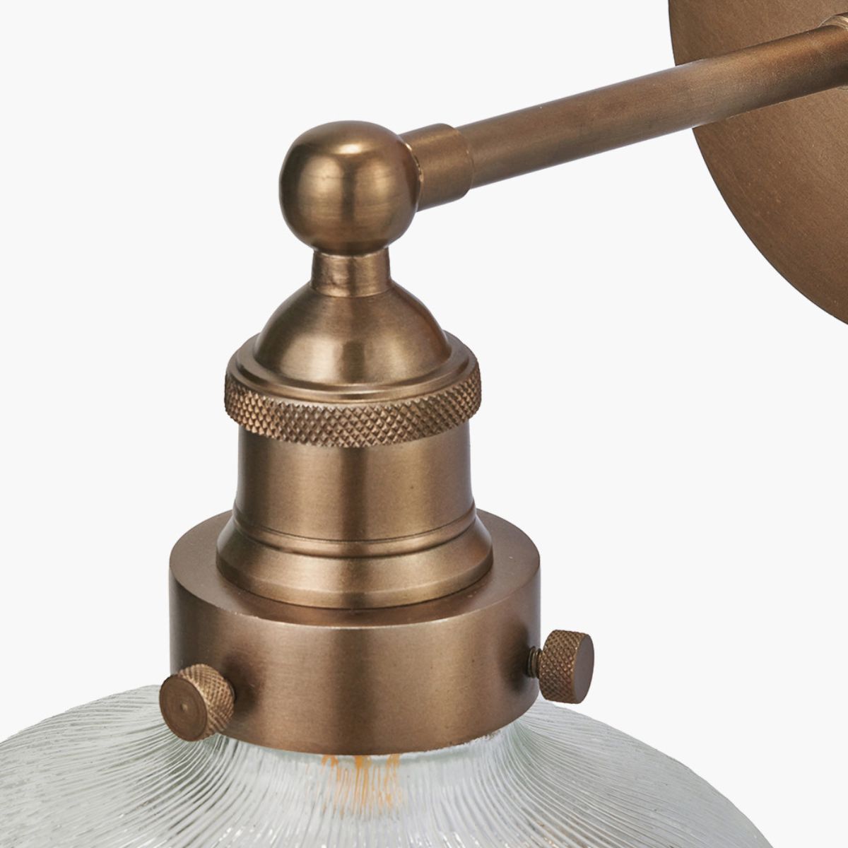 Pacific Lifestyle Bowery Ribbed Glass with Antique Brass Fitting Wall Light