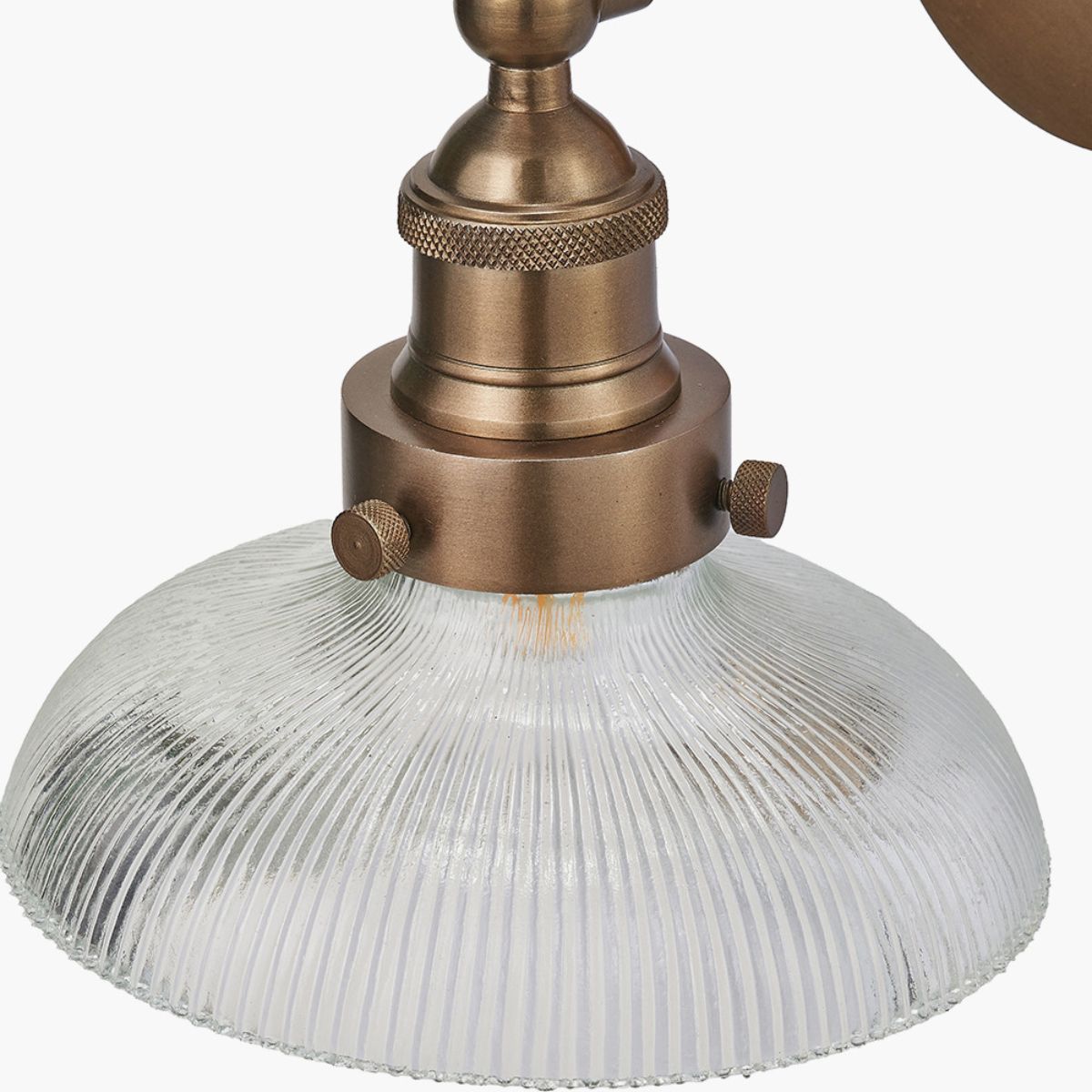 Pacific Lifestyle Bowery Ribbed Glass with Antique Brass Fitting Wall Light