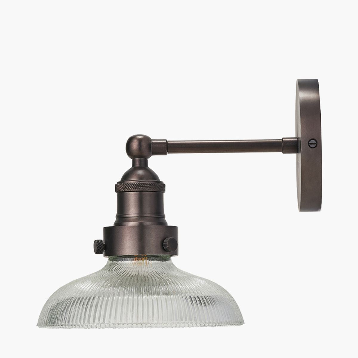 Pacific Lifestyle Bowery Ribbed Glass with Antique Bronze Fitting Wall Light