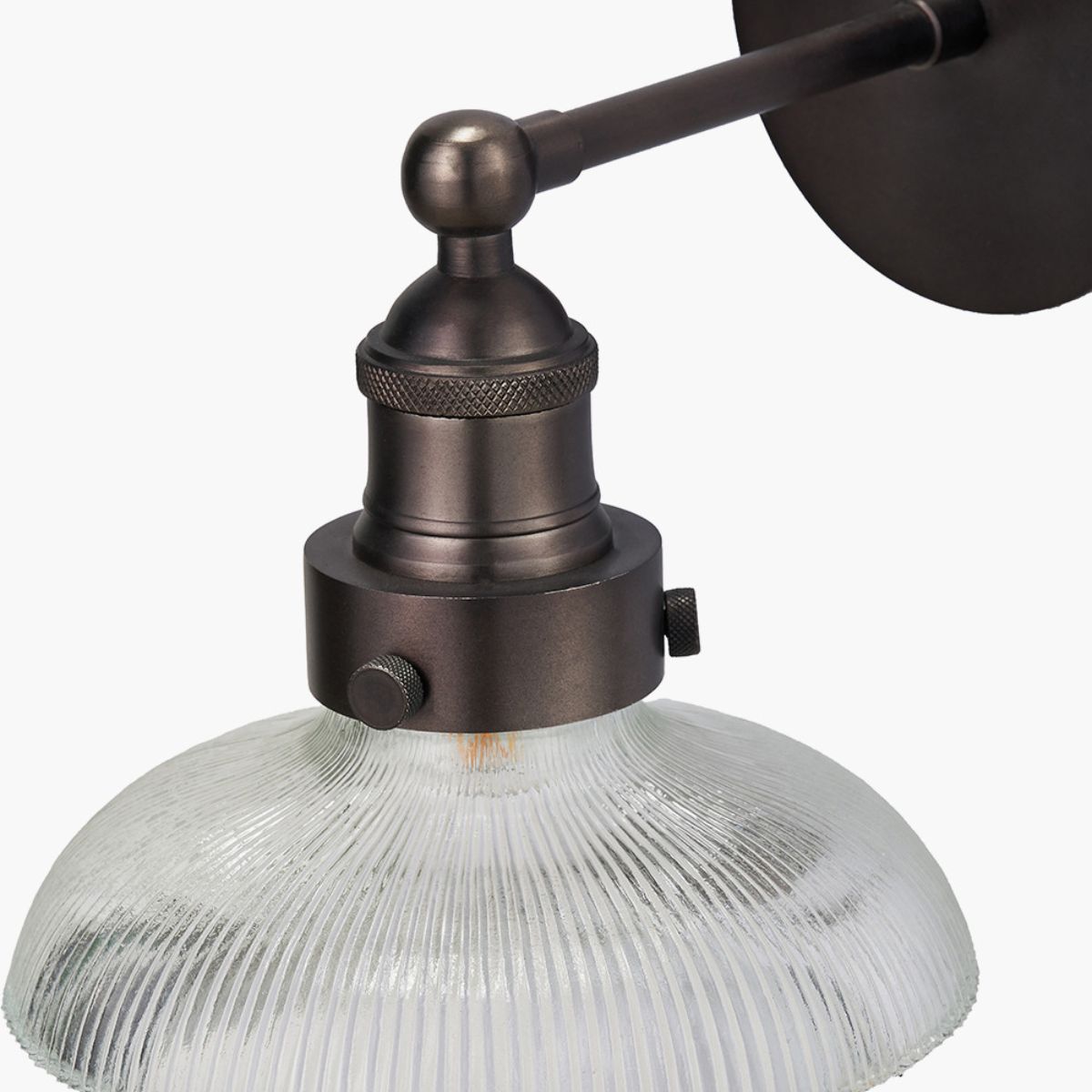 Pacific Lifestyle Bowery Ribbed Glass with Antique Bronze Fitting Wall Light