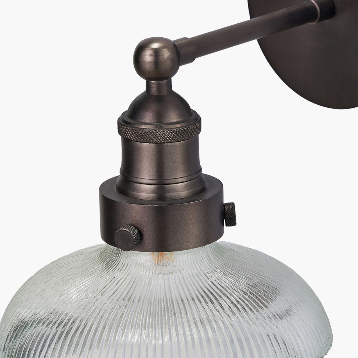 Pacific Lifestyle Bowery Ribbed Glass with Antique Bronze Fitting Wall Light