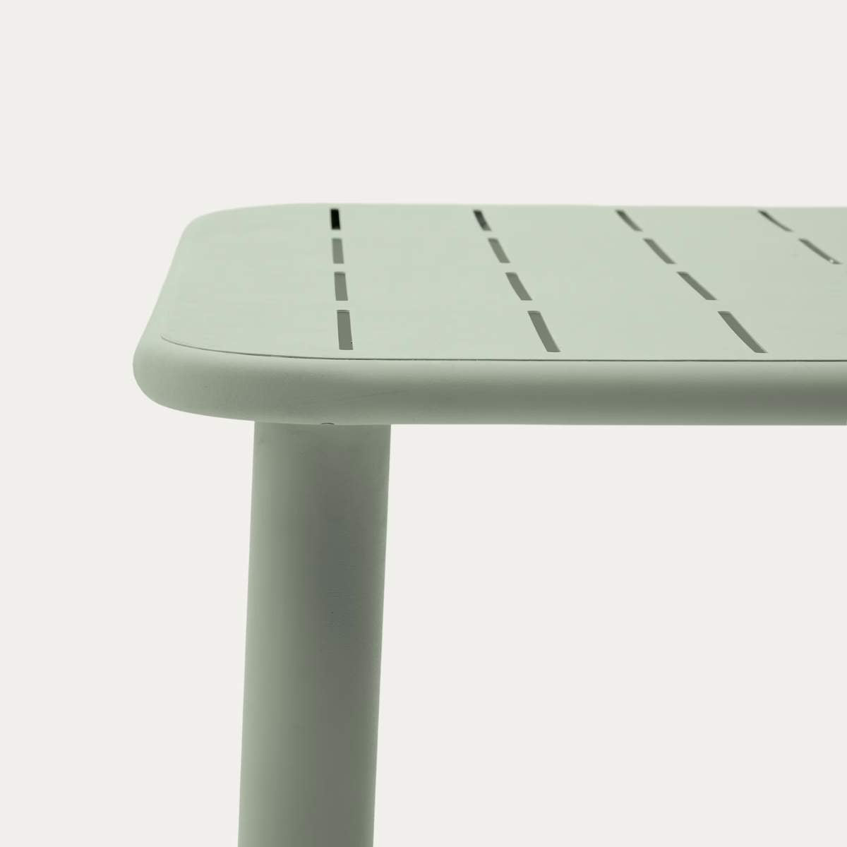 Kave Home Brai outdoor table in taupe galvanised steel 180 x 90cm