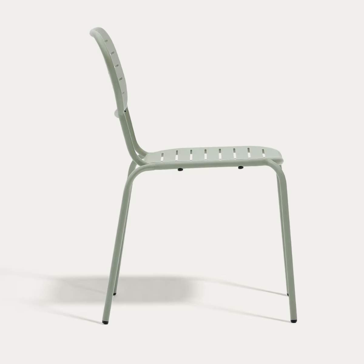 Kave Home Brai stackable outdoor chair in burgundy galvanised steel