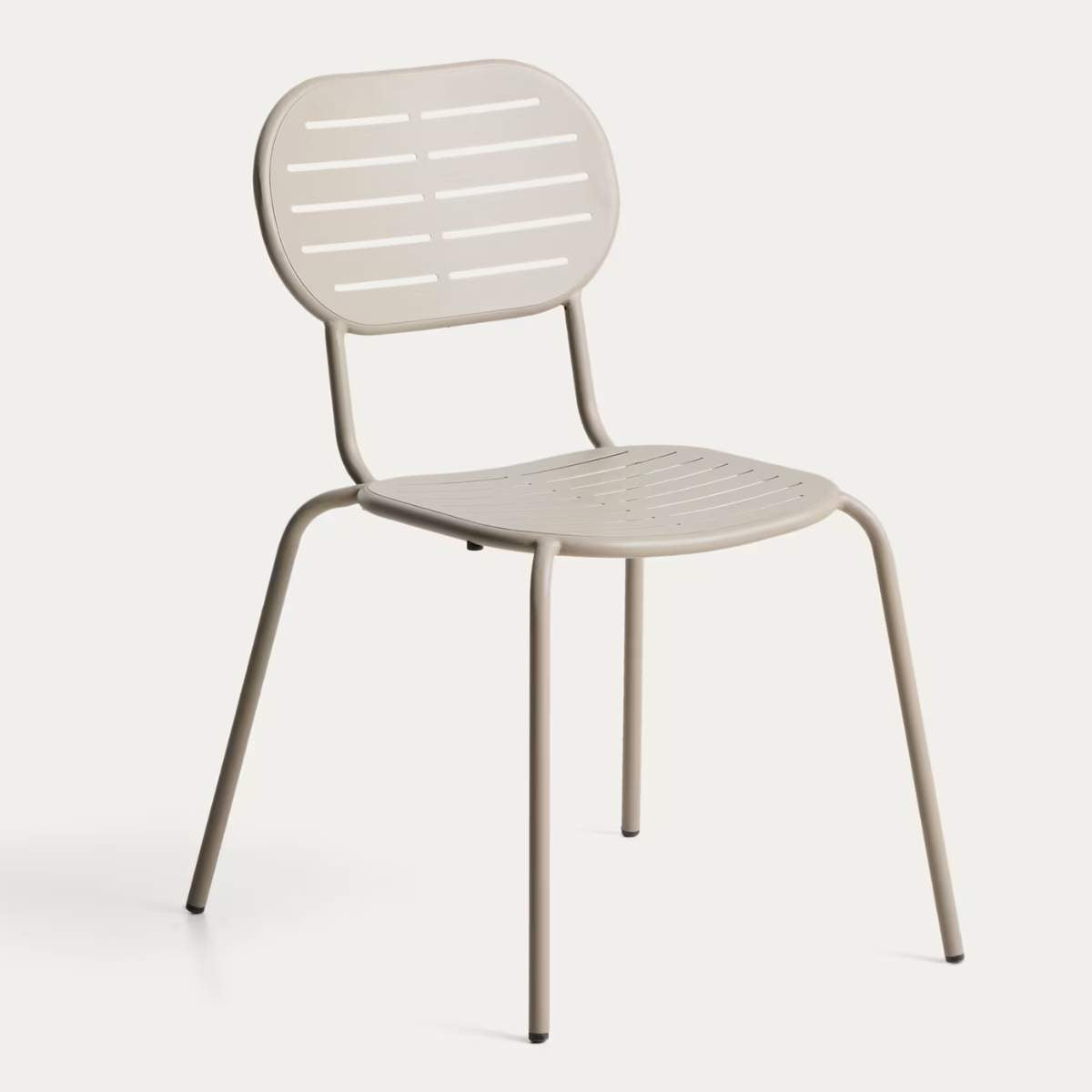 Kave Home Brai stackable outdoor chair in burgundy galvanised steel