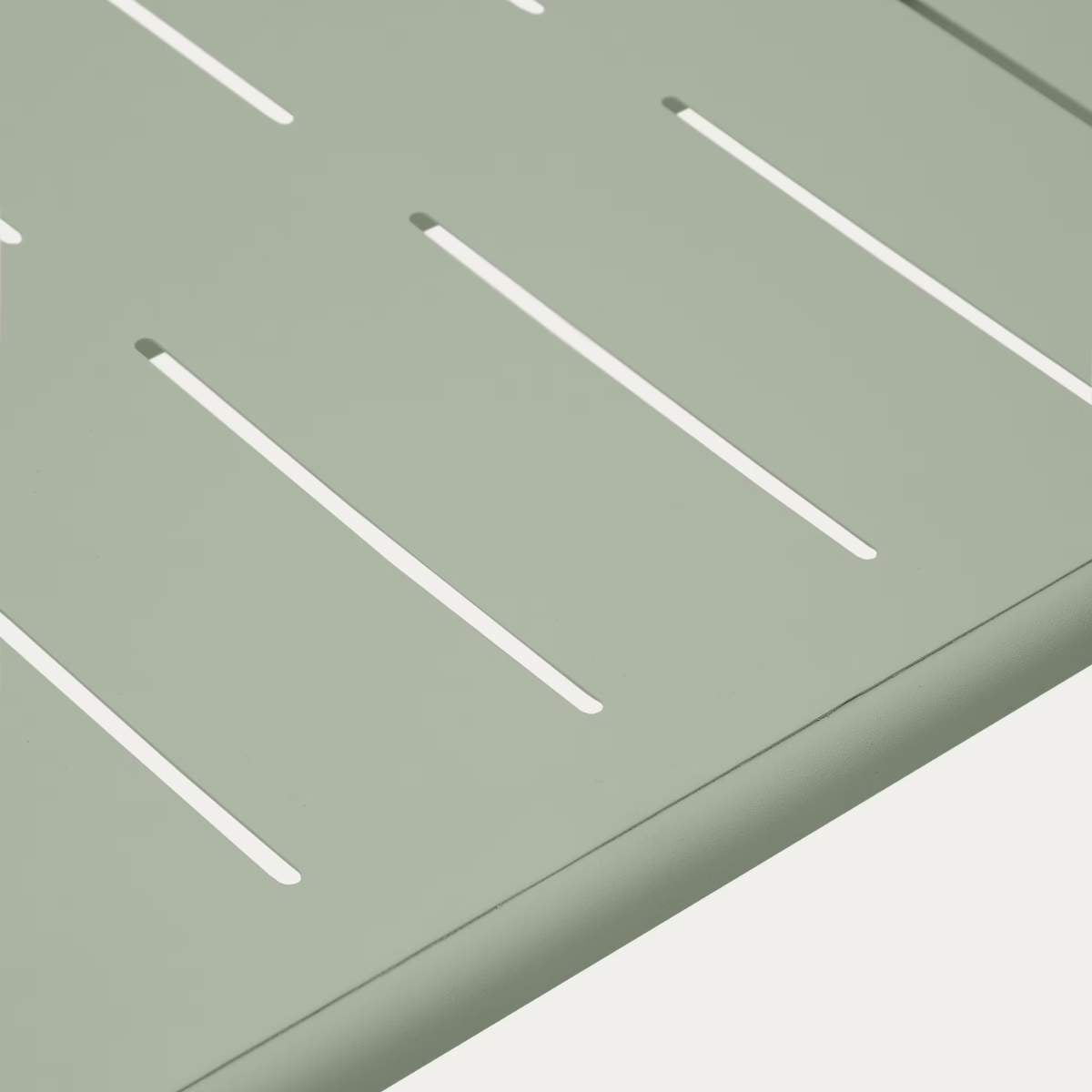 Kave Home Brai outdoor table in taupe galvanised steel 180 x 90cm