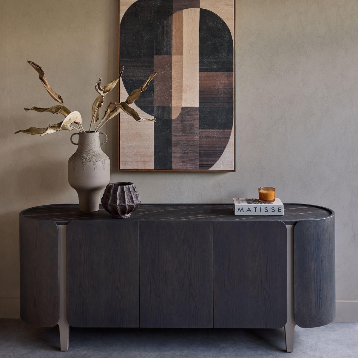 Libra Interiors Branwick Sideboard Deep Charcoal