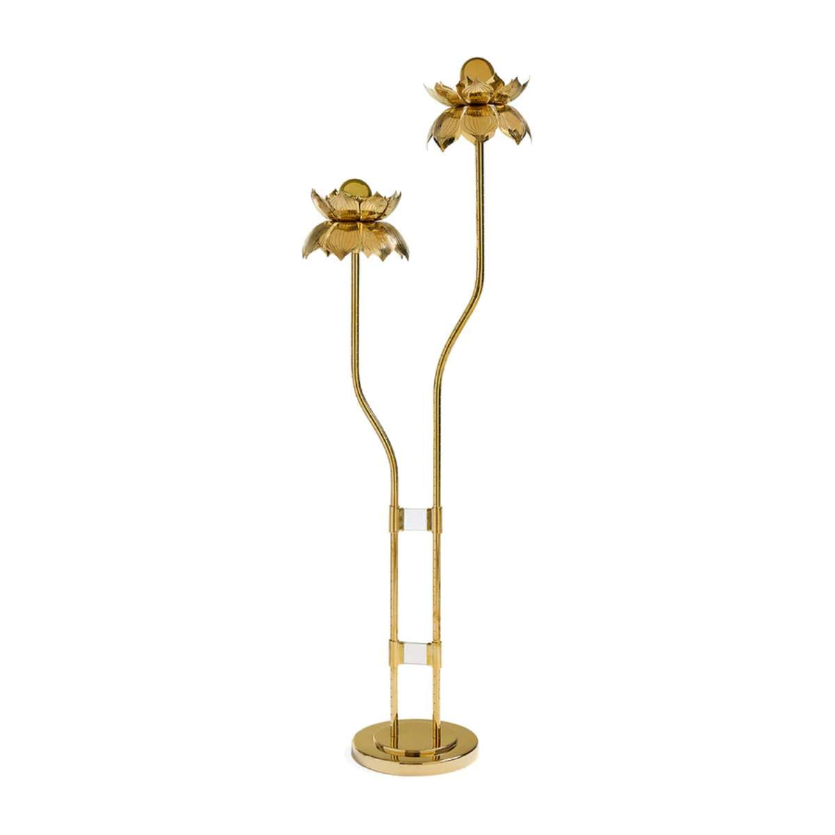Jonathan Adler Brass Flower Floor Lamp