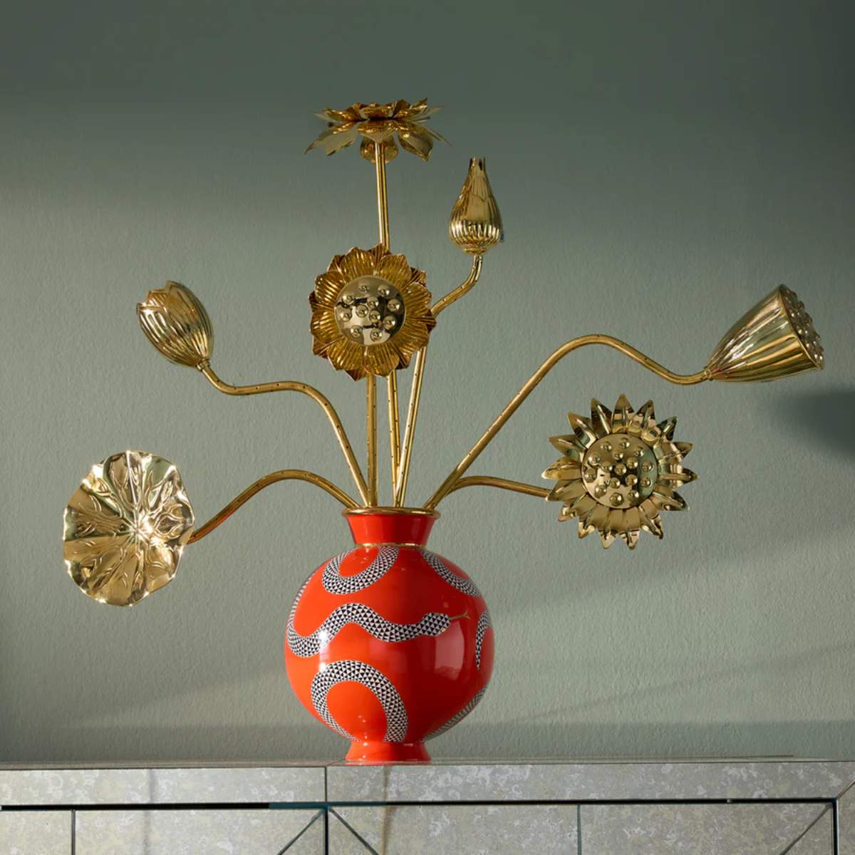 Jonathan Adler Brass Flowers Bouquet