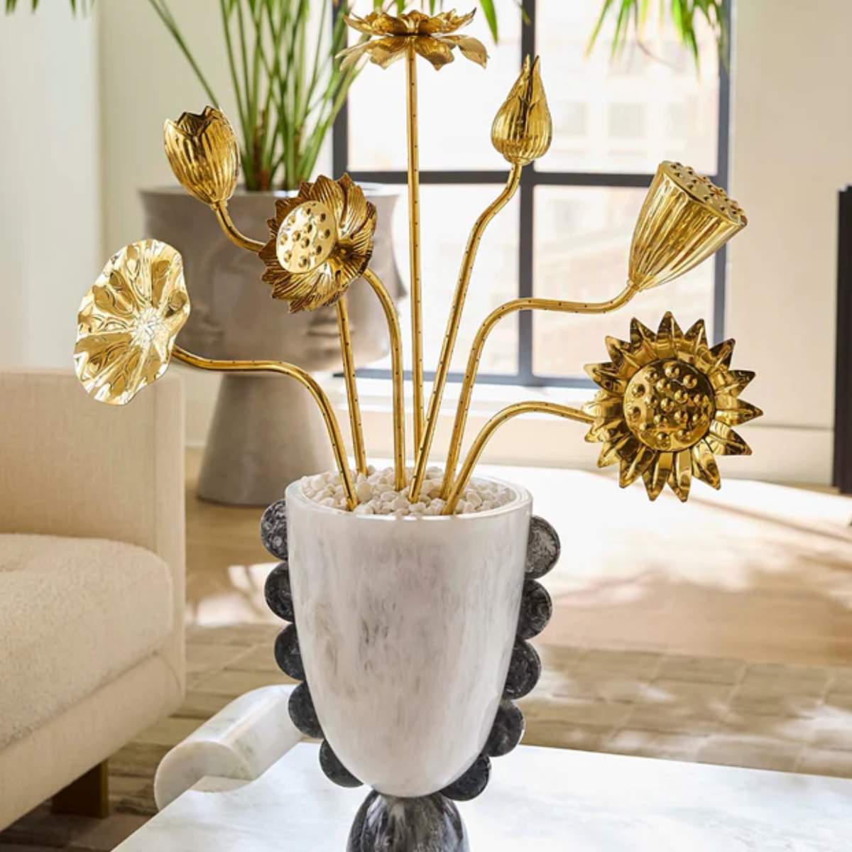 Jonathan Adler Brass Flowers Bouquet